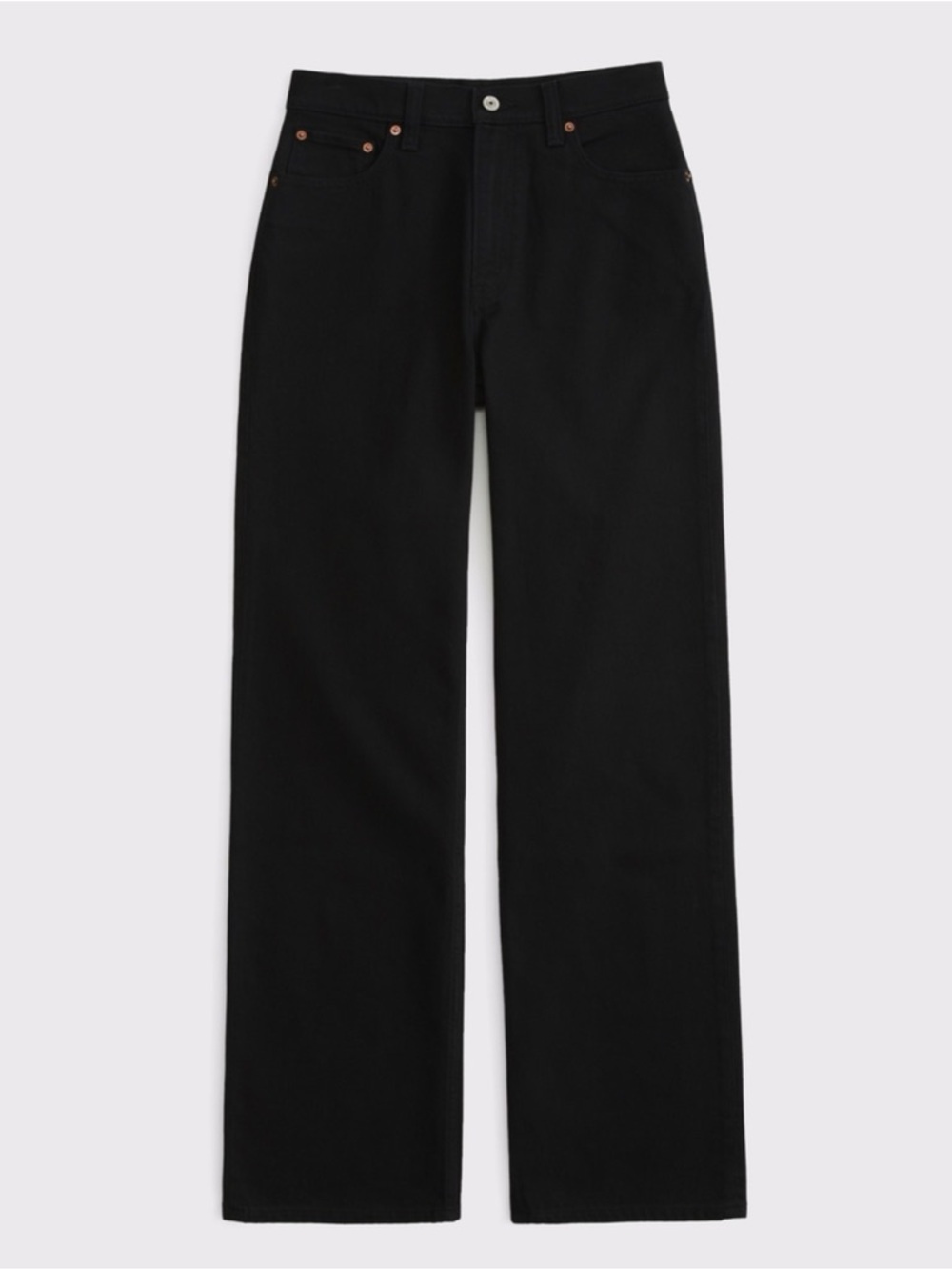 Abercrombie - Curve Love High Rise 90s Relaxed Jean. Size: 27 extra long. Black. - Picture 2 of 3